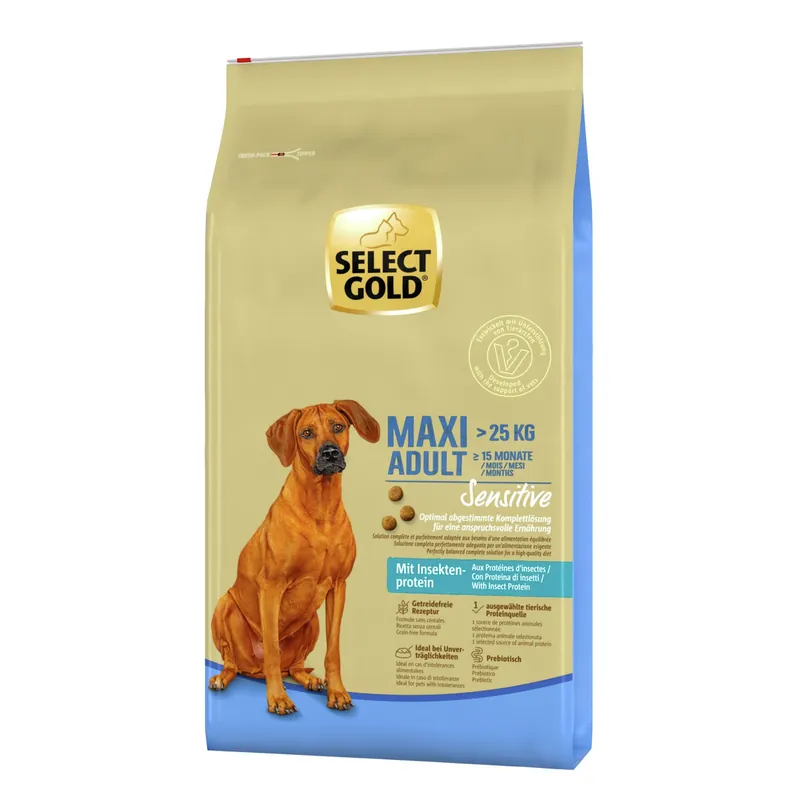 Select Gold Maxi Sensitive Adult Insect 12 kg Sonderangebot